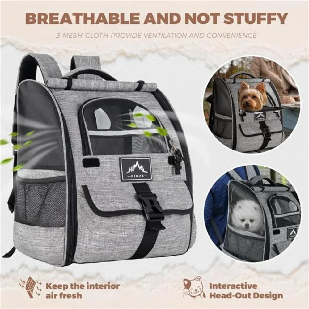 Pet Carrier Backpack for Dogs and Cats,Puppies,Ventilated Design Breathable